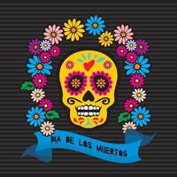 vecteur de dia de los muertos