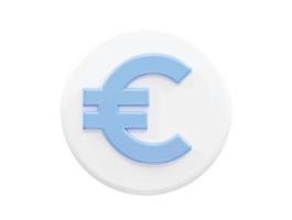 euro icône 3d le rendu vecteur illustration