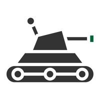 réservoir icône solide style gris vert Couleur militaire illustration vecteur armée élément et symbole parfait.