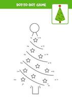 connectez le jeu de points avec l'arbre de Noël. vecteur