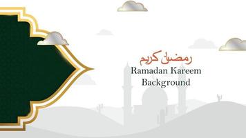 luxe islamique Ramadan kareem Contexte avec des nuages ornement. islamique thème conception. vecteur des illustrations eps10
