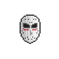 le hockey masque dans pixel art style vecteur