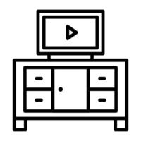 icône de vecteur de table tv