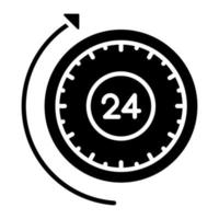 icône de vecteur ouvert 24 heures sur 24