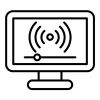 icône de vecteur de diffusion en continu