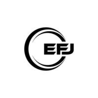 création de logo de lettre efj en illustration. logo vectoriel, dessins de calligraphie pour logo, affiche, invitation, etc. vecteur