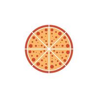 Pizza Facile nourriture vecteur logo icône.