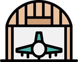 illustration de conception d'icône de vecteur de hangar