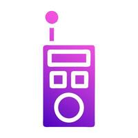 walkie talkie icône solide style pente violet rose Couleur militaire illustration vecteur armée élément et symbole parfait.