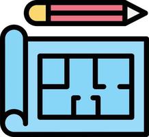 illustration de conception d'icône de vecteur de plan directeur