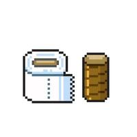 toilette papier dans pixel art style vecteur