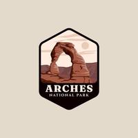 arches nationale parc logo ancien vecteur symbole illustration conception