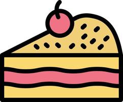 illustration de conception d'icône de vecteur de morceau de gâteau