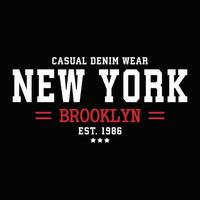 conception de typographie de vêtements urbains new york city vecteur