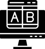 illustration de conception d'icône de vecteur de test ab