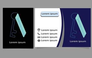 élégant, clé contour dessin de lettre une logo avec modifiable bannière modèle vecteur