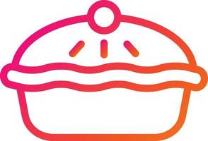 illustration de conception d'icône de vecteur de tarte