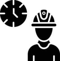 illustration de conception d'icône de vecteur d'heures de travail
