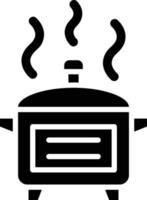 illustration de conception d'icône de vecteur de marmite de cuisine chaude