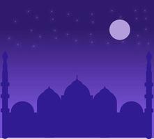 Ramadan Karim, Ramadan mubarak conception avec mosquée silhouette vecteur