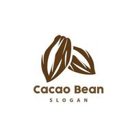 ancien cacao logo, cacao fruit plante logo, Chocolat vecteur pour boulangerie, abstrait ligne art Chocolat conception