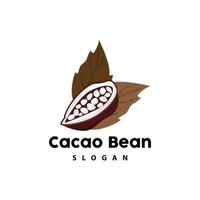 ancien cacao logo, cacao fruit plante logo, Chocolat vecteur pour boulangerie, abstrait ligne art Chocolat conception
