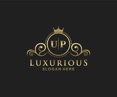 modèle de logo de luxe royal de lettre initiale dans l'art vectoriel pour le restaurant, la royauté, la boutique, le café, l'hôtel, l'héraldique, les bijoux, la mode et d'autres illustrations vectorielles.