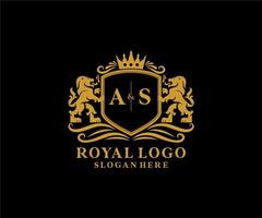 initiale comme lettre modèle de logo de luxe royal lion dans l'art vectoriel pour le restaurant, la royauté, la boutique, le café, l'hôtel, l'héraldique, les bijoux, la mode et d'autres illustrations vectorielles.