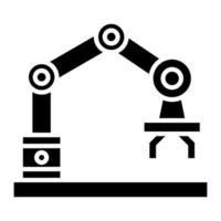 icône de vecteur de bras robotique