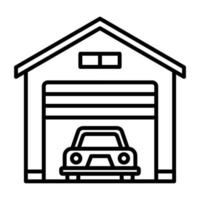 icône de vecteur de garage