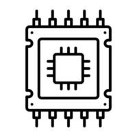 microprocesseur vecteur icône