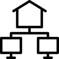 illustration vectorielle de réseau domestique sur un arrière-plan.symboles de qualité premium.icônes vectorielles pour le concept et la conception graphique. vecteur