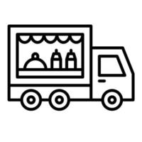 icône de vecteur de camion de nourriture