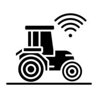 intelligent tracteur vecteur icône