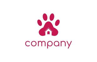 chat maison logo. avec Couleur de rose . agréable logo vecteur pour animal de compagnie magasin