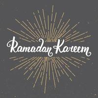 Ramadan kareem salutation carte conception modèle vecteur