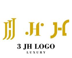 lettre jh monogramme mode logo conception. vecteur