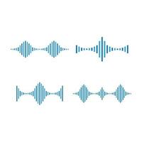 ensemble d'images d'ondes sonores vecteur