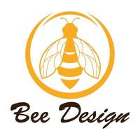 icône de conception d'illustrations de logo d'abeille vecteur