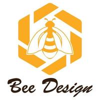 icône de conception d'illustrations de logo d'abeille vecteur