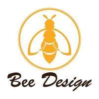 icône de conception d'illustrations de logo d'abeille vecteur