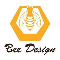 icône de conception d'illustrations de logo d'abeille vecteur