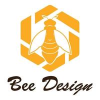 icône de conception d'illustrations de logo d'abeille vecteur