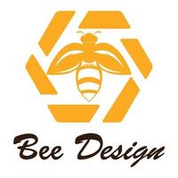 icône de conception d'illustrations de logo d'abeille vecteur