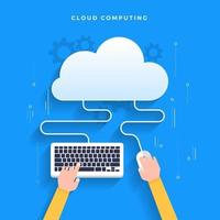 services de cloud computing vecteur