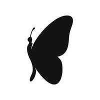 papillon icône isolé sur blanc Contexte vecteur