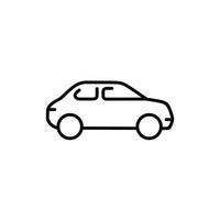 voiture ligne icône isolé sur blanc Contexte vecteur