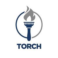 torche flamme Feu logo conception vecteur