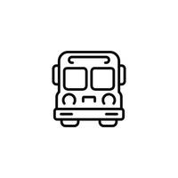 autobus ligne icône isolé sur blanc Contexte vecteur