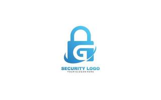 g Sécurité logo conception inspiration. vecteur lettre modèle conception pour marque.
